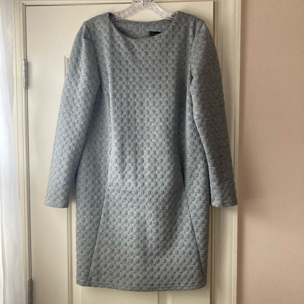 Gray Textured Dress